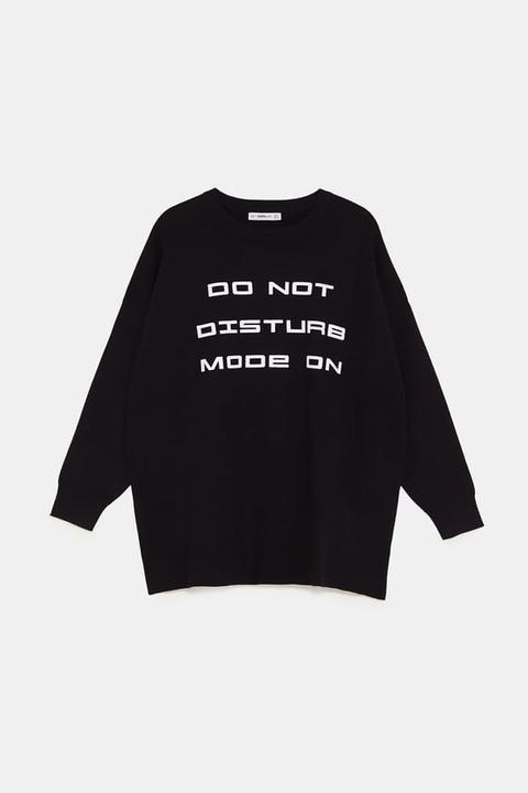 Stricksweatshirt Mit Schriftzug