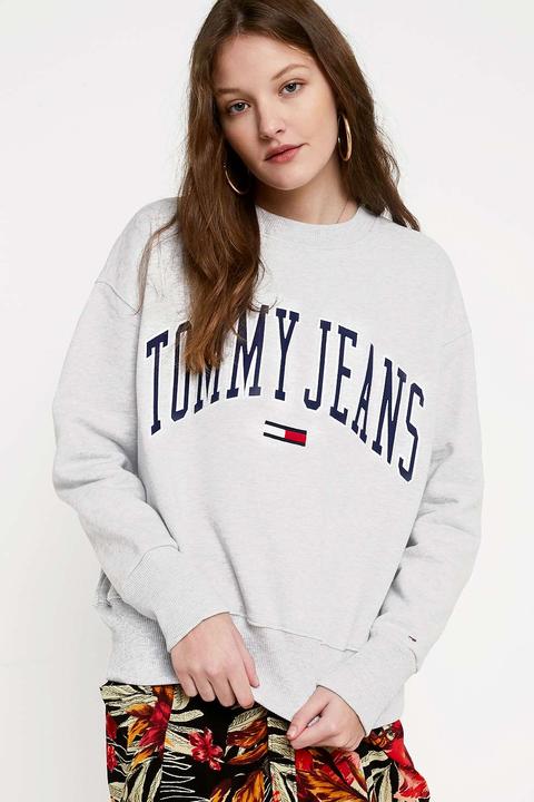 Tommy Jeans College Sweatshirt In Grau Damen 38 From Urban Outfitters On 21 Buttons