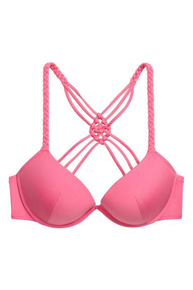 H & M - Top Push-up De Bikini - Rosa