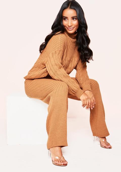 Serena Tan Cable Knit Co-ord Set