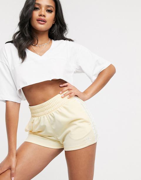 Adidas Originals Adicolor Three Stripe Shorts In Yellow