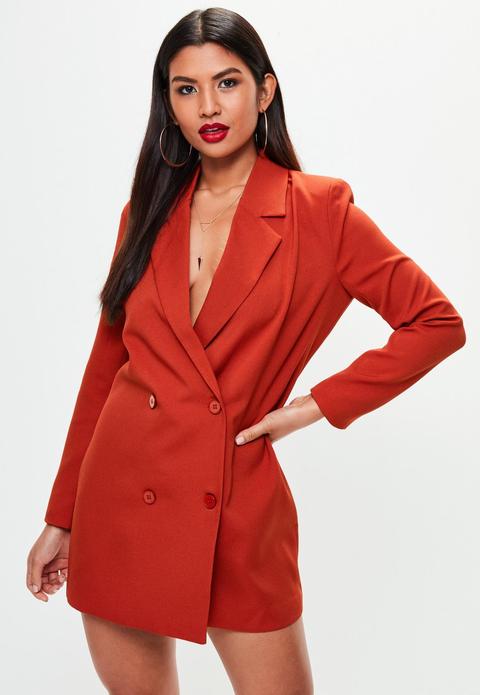 Rust shop blazer dress