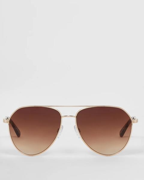 Gold Aviator Sunglasses