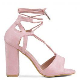 Giuly - Pink Lace Up Sandals