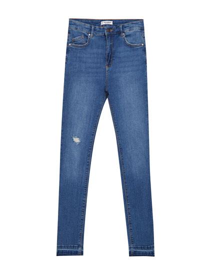 Skinny-jeans Mit Hohem Bund