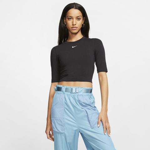 Nike Sportswear Essential Camiseta Con Mangas De 3/4 - Mujer - Negro