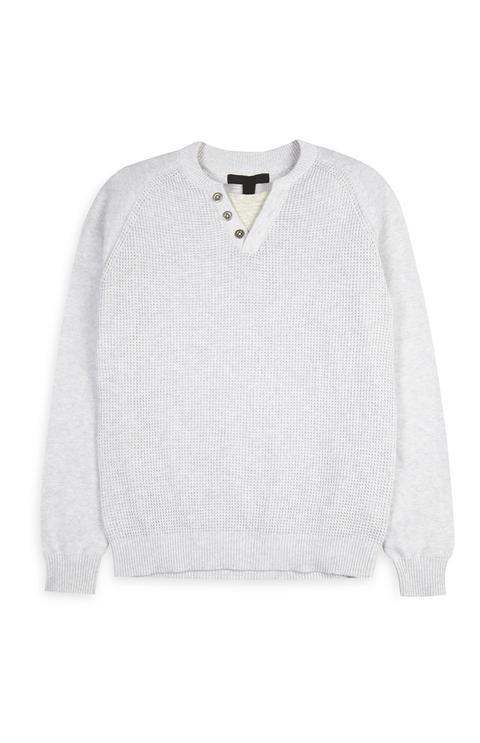 Pullover Bianco Strutturato