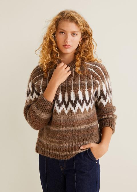 Pullover Jacquard Lana