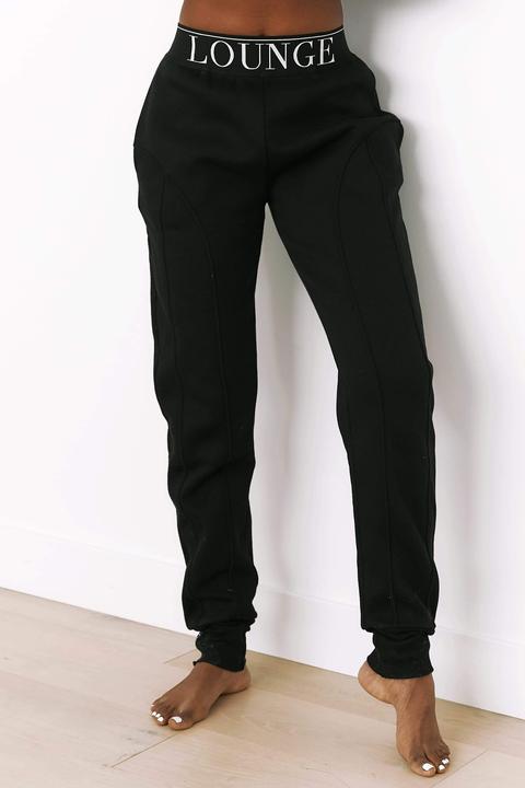 Black Basic Fitted Joggers