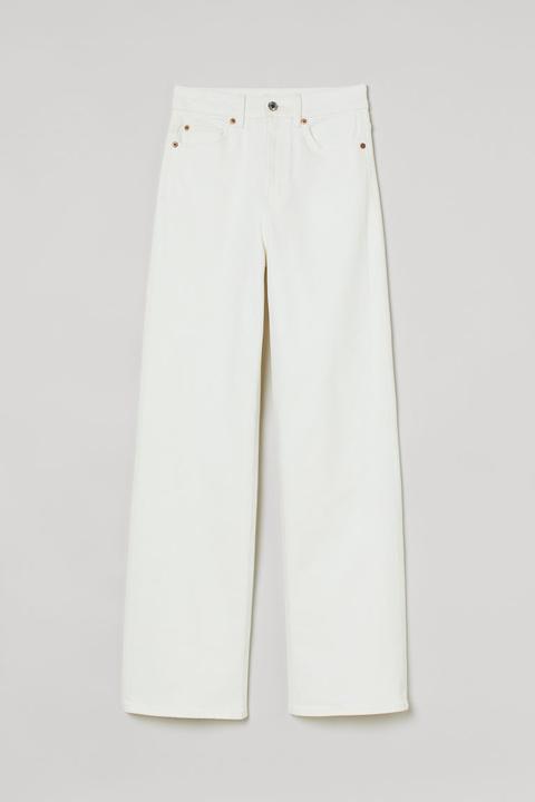 Wide High Jeans - Blanco