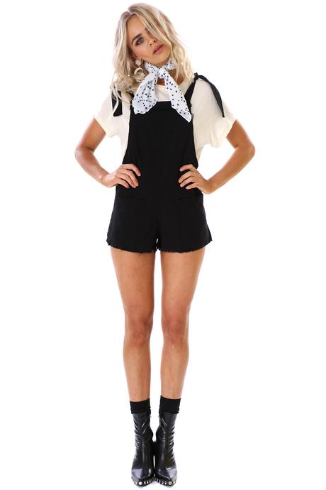 Revolver Linen Romper // Black