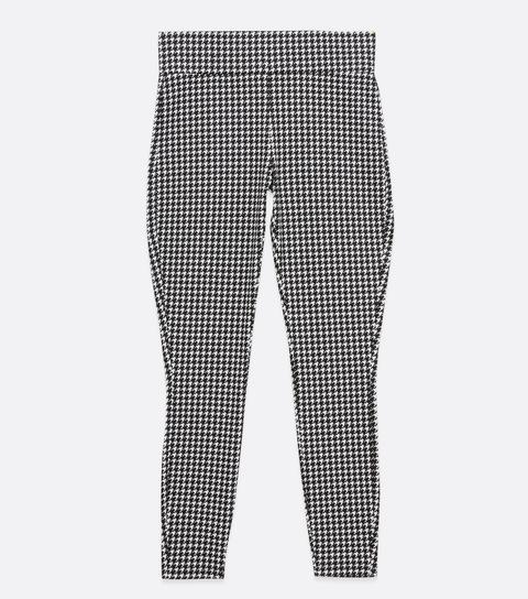 Black Dogtooth High Waist Leggings New Look