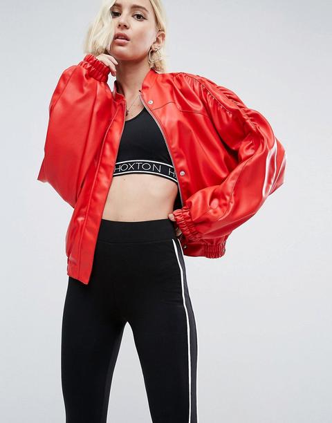 Asos 80s Statement Leather Look Jacket