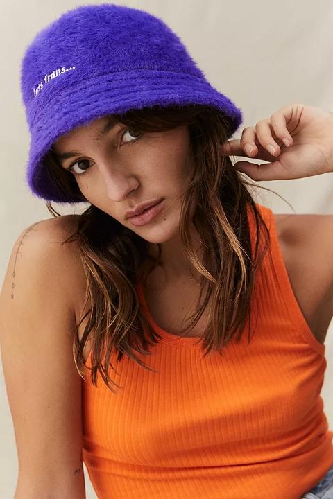 Iets Frans. Fluffy Bucket Hat - Purple All At Urban Outfitters