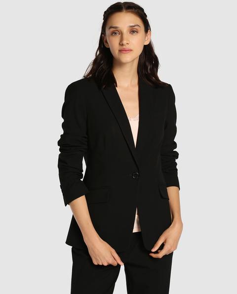 Blazer Básica De Mujer En Color Negro