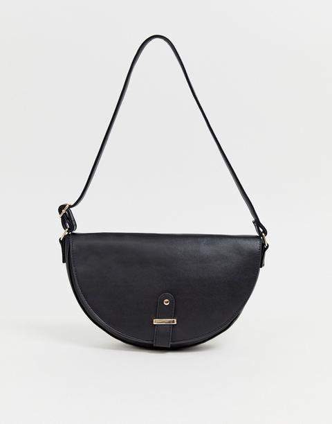 Glamorous Black Half Moon Shoulder Bag