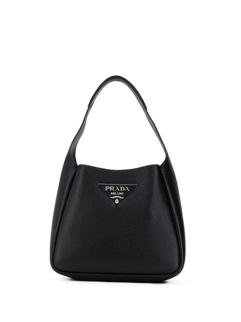 Prada Bolso De Hombro Con Logo - Negro