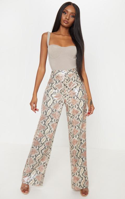 snakeskin palazzo pants