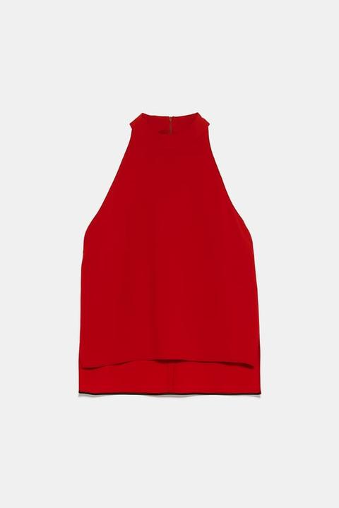 Top Halter Asimmetrico