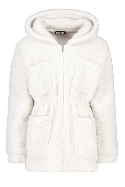 faux fur utility jacket