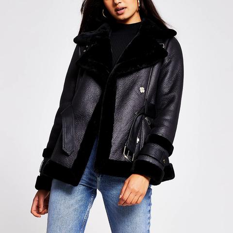 river island aviator coat