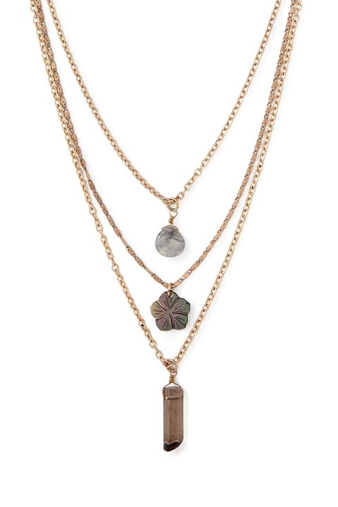 Faux Stone Layered Necklace