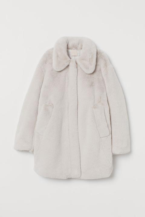 Faux Fur Jacket - White