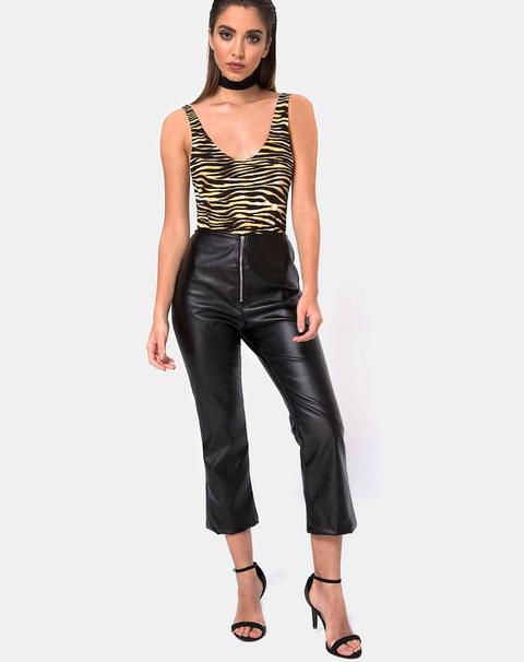 Moto Pants In Vegan Leather Black