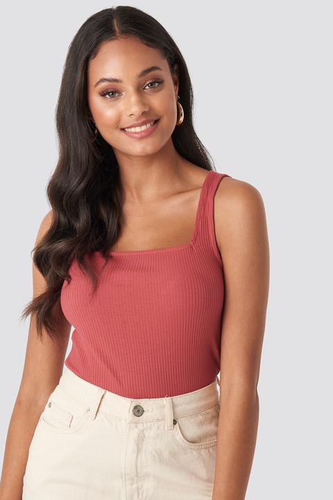 Square Neck Sleeveless Top Rot