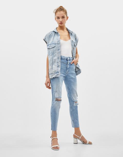 Skinny-jeans Mit Hohem Bund