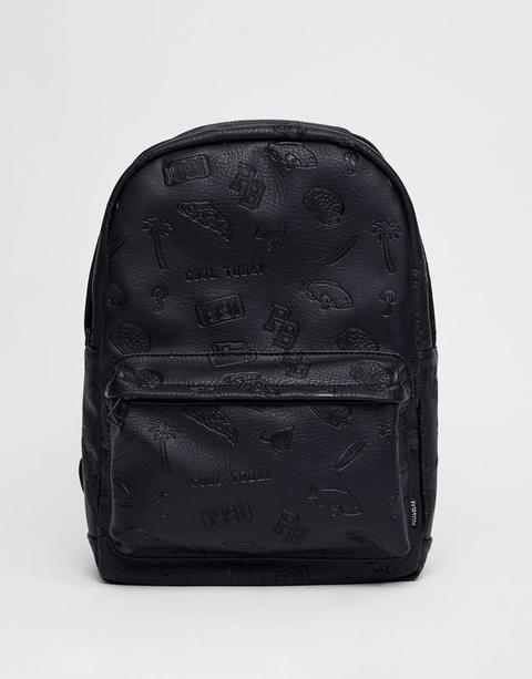 Mochila Negra Estampado