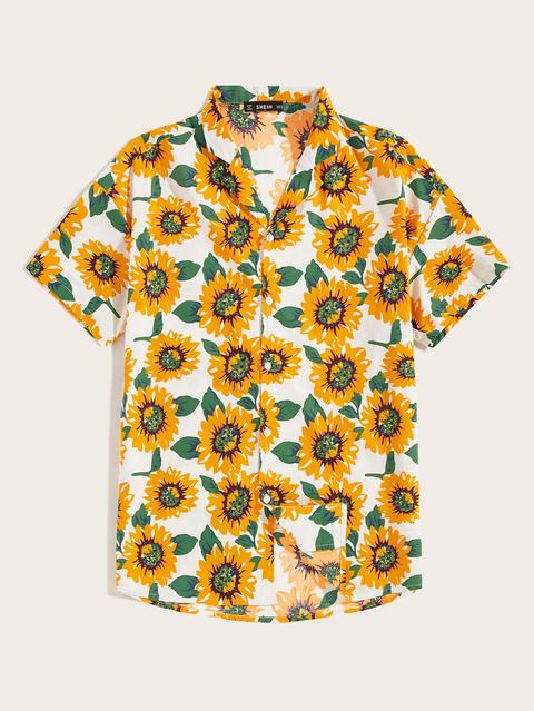 sunflower print shirt