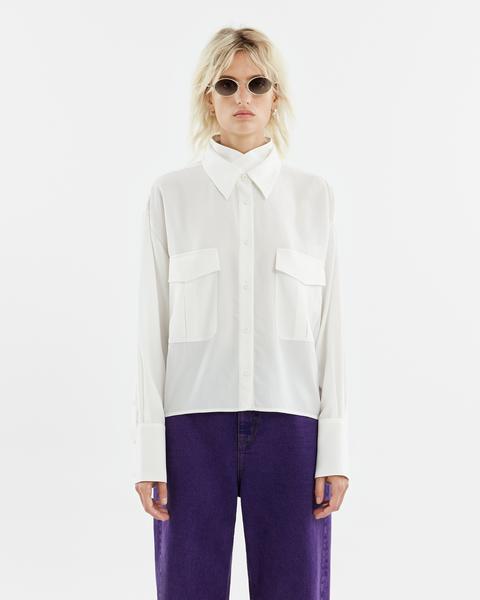 Camisa Bolsillos Blanca from Bimba Y Lola on 21 Buttons