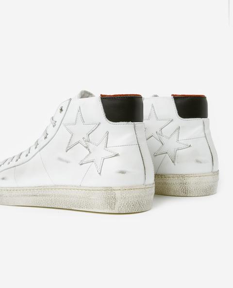 basket blanche etoile femme