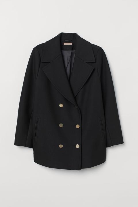 H & M+ Chaquetón Marinero - Negro