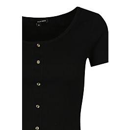 Schwarzes Top Mit Knöpfen