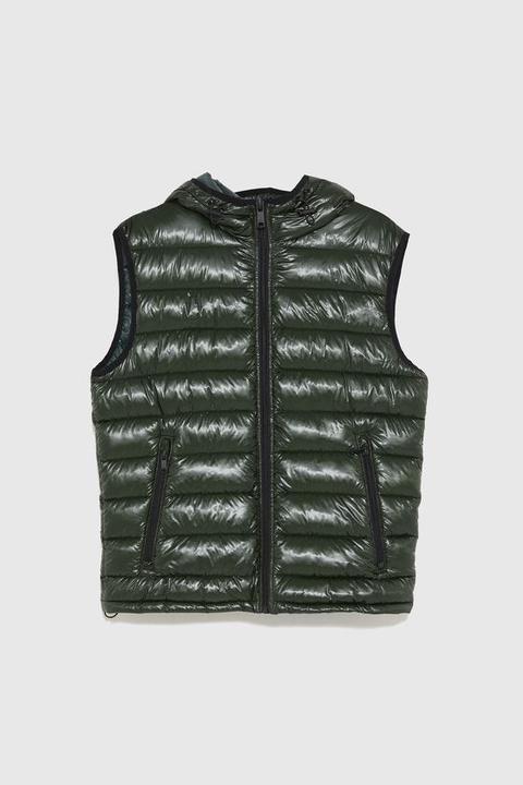 Gilet Imbottito Cappuccio from Zara on 21 Buttons