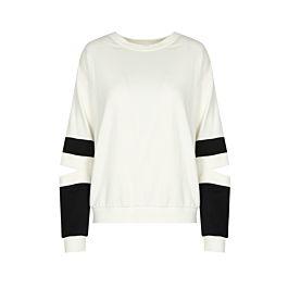 Felpa Bianca E Nera Con Cut Out
