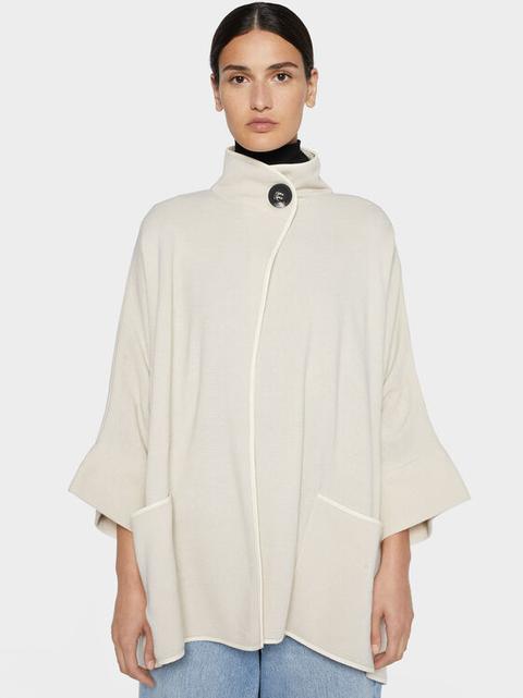 Poncho With Button Detail