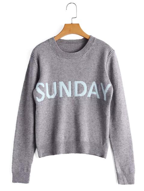 Maglione A Girocollo Con Grafica Di Lettere
