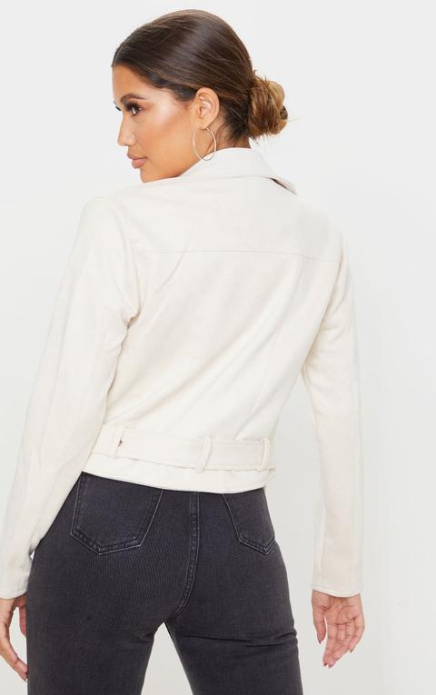 cream faux suede jacket