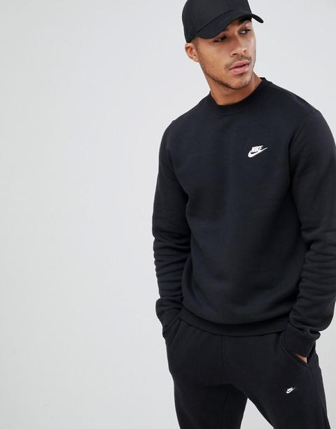 Nike Club Crew Neck Sweat In Black