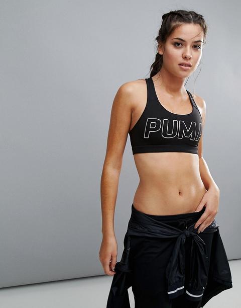 Puma - Powershape Forever - Reggiseno Con Logo Puma Nero - Nero