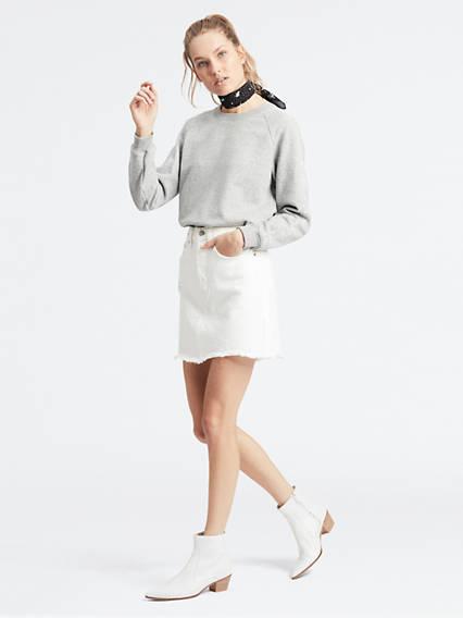 Deconstructed Iconic Boyfriend Skirt - White