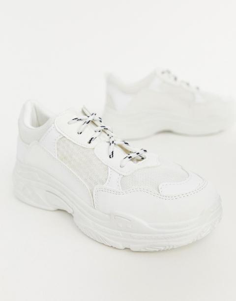 Public Desire Fiyah Chunky Trainers In White