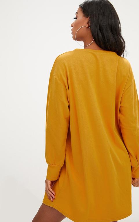 mustard yellow sweater dress