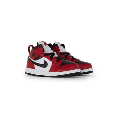 Air Jordan 1 Mid Blanc Rouge Noir Bebe From Courir On 21 Buttons