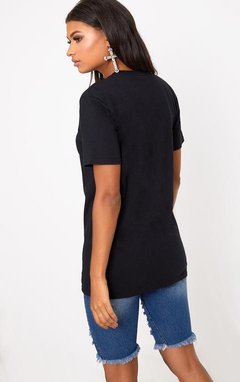 Black Punk Not War Slogan T Shirt