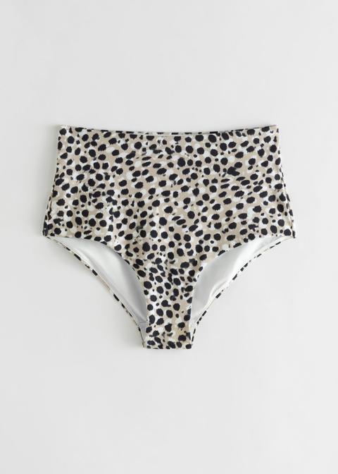 Printed High Bikini Bottoms