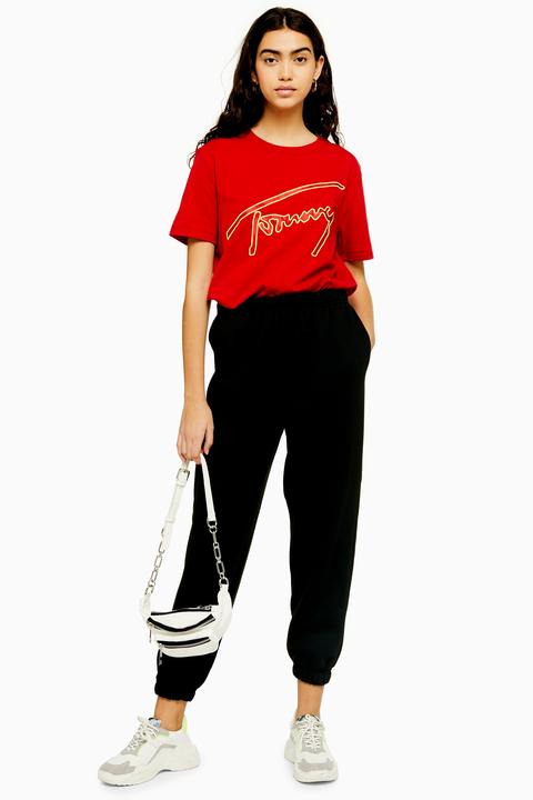 Womens Black 90's Oversized Joggers - Black, Black